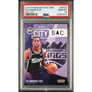 De'Aaron Fox 2023 Panini MyCity NBA #MY-20 Basketball Card PSA 10 Gem Mint